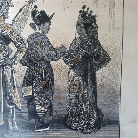 Old Vintage Gallery Gambar Lithograph Kaum Bangsawan Cina Peranakan