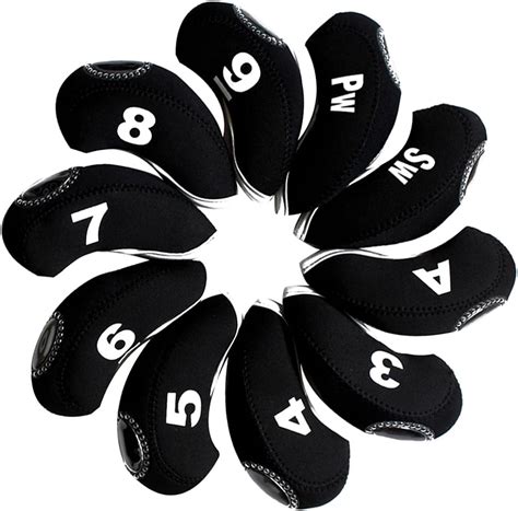 Golf Iron Covers Set 10pcs For Mens Golf Headcovers Fits