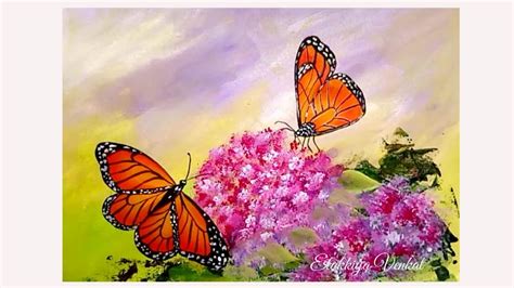 How To Paint Monarch Butterfly I Easy Step By Step Tutorial I Acrylic