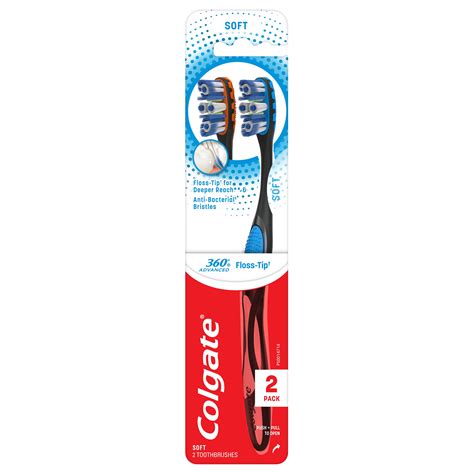 Colgate 360 Advanced Floss Tip Toothbrushes Soft Shop Toothbrushes