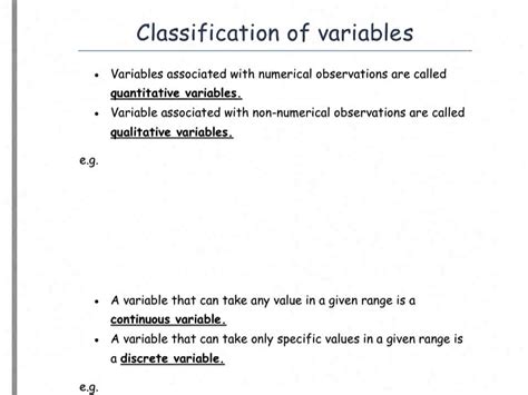 Classification Of Variables Youtube