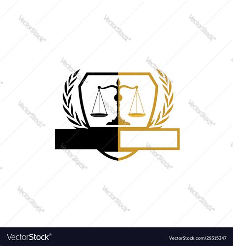Law Firm And Justice Advocate Logo And Icon Vector Image