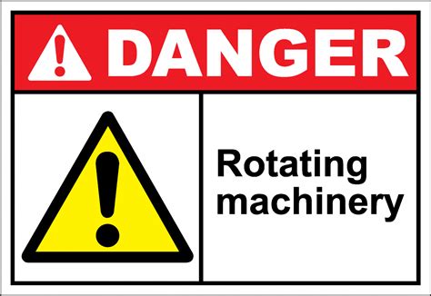 Danger Sign Rotating Machinery Safetykore
