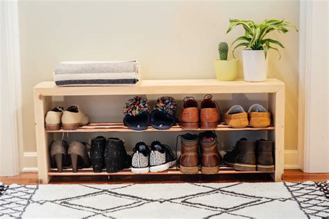 Diy Shoe Rack Bench Plans How To Make A Shoe Storage Bench The Best