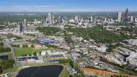 Midtown Skyscrapers With Downtown In The Distance Atlanta Georgia