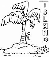 Island Coloring Colorings sketch template