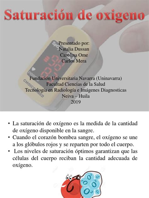 Saturacion Oxigeno Pdf Especialidades Medicas Medicina Clinica