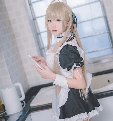 Cosplay Japanese Game Kasugano Sora Maid Costume Cos Clothes Game