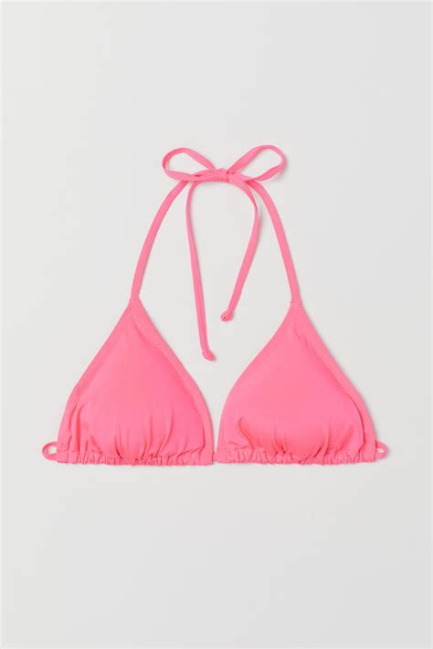 Triangle Bikini Top Neon Pink Ladies Handm Us