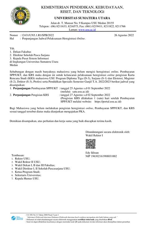Contoh Kop Surat Universitas Sumatera Utara Claire Langdon