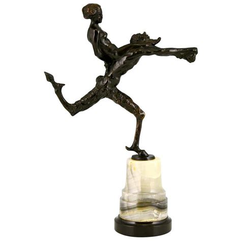 Art Nouveau Bronze Sculpture Of A Nude Holding A Ball By Hans Keck 1900 At 1stdibs