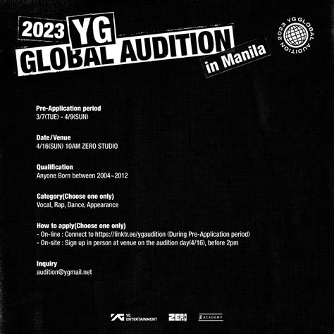 Yg Entertainment To Hold Audition In Ph Ptv News