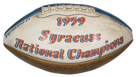 Lot Detail 1959 Syracuse Orangemen Team Signed Championship