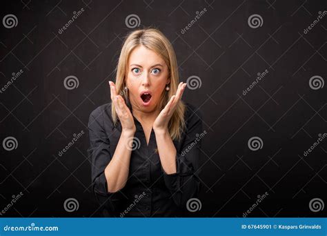 Woman In Shock Stock Image Image Of Amazement Person 67645901