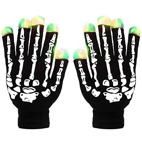 Led Gloves Skeleton Led Gloves Flash Finger Light Glove Halloween