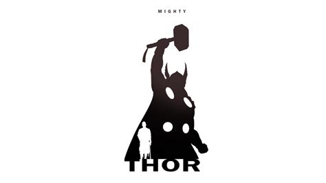 Thor Silhouette Note Minus The Name And The Man Outline On The Bottom