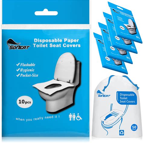 Buy Disposable Toilet Seat Covers 50 Ct Of Xl Thick Flushable Toilet