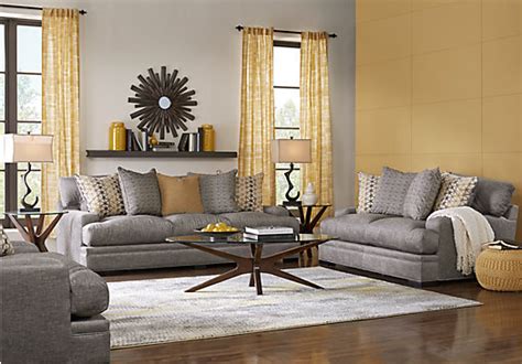 234999 Palm Springs Gray 7 Pc Living Room Sectional