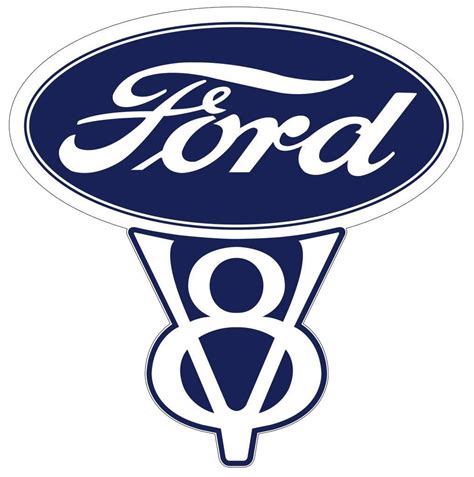 Vintage Ford V8 Decal Ford Emblem Ford Motor Ford Motor Company