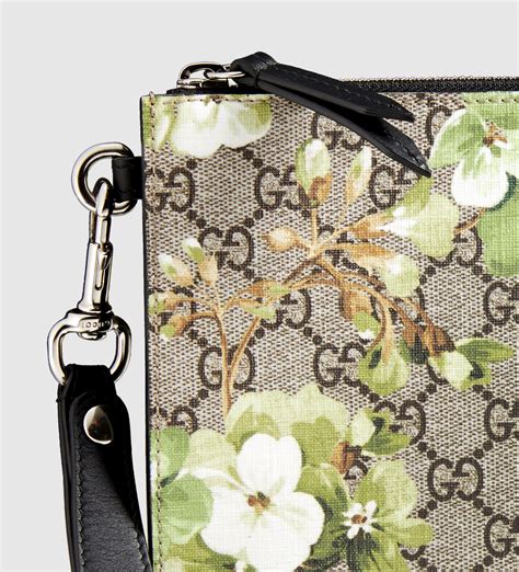 Gucci Gg Blooms Pouch With Strap In Green For Men Lyst