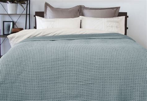 Cotton Waffle Blanket Queen King Size 240 X 260cm
