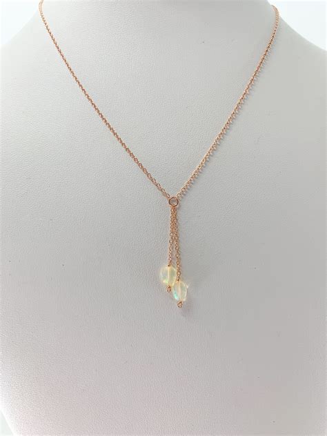 Dainty Opal Necklace Choose Rose Gold Filled Gold Filled Etsy