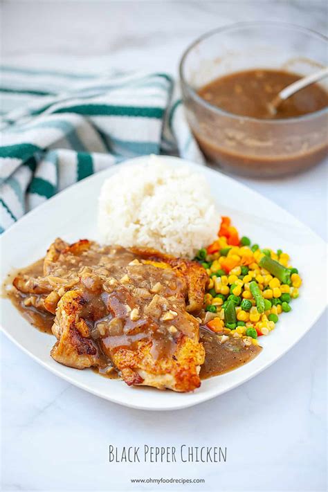 Chicken Chop With Black Pepper Sauce 黑椒雞扒 Oh My Food Recipes