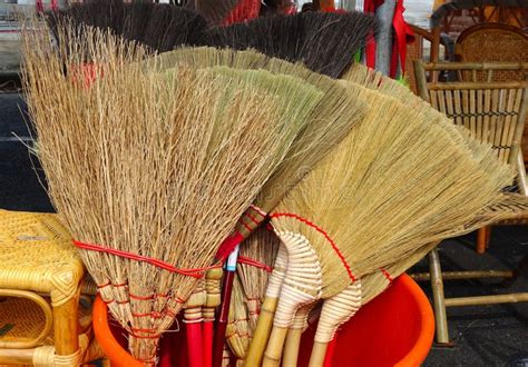 Row Of Handcrafted Brooms Stock Image Image Of Outdoor 6218531