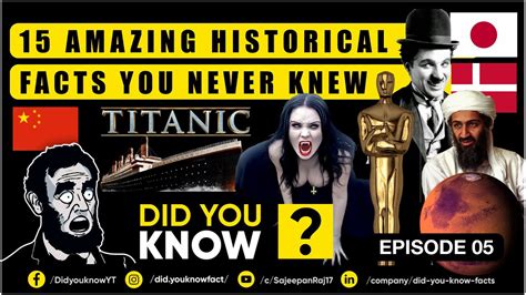 Did You Know 15 Amazing Historical Facts E05 Youtube