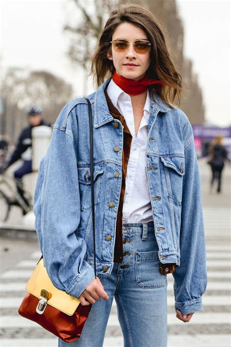 the 5 biggest fashion trends i saw in paris jean jacket outfits denim women denim street style