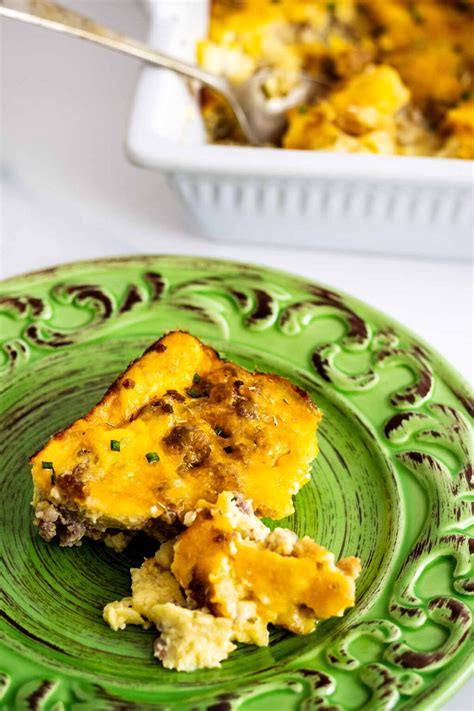 Overnight Sausage Breakfast Casserole Easy Heavenly Home Cooking