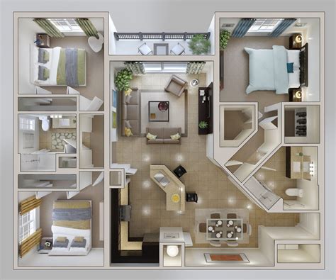 Small 3 Bedroom House Planinterior Design Ideas