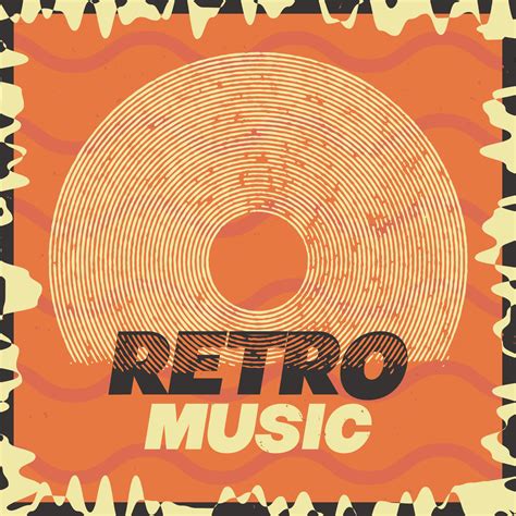 Retro Music 80s Album Cover Vector Illustration 13999889 Vector Art At