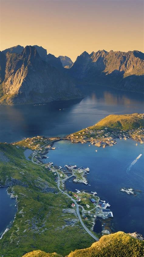 Wallpaper Download 1080x1920 Lofoten Island From Norway Landscape