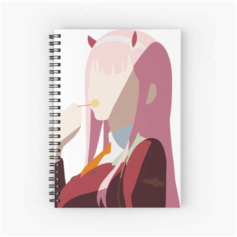 Zero Two Lollipop Franxx Spiral Notebook For Sale By Kaitlynpaints