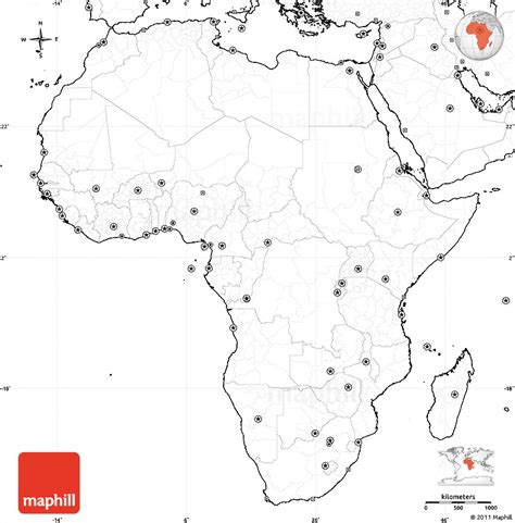 2018 Blank Map Of Africa Map