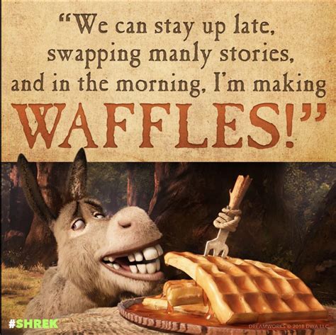 Donkey And His Waffles From Shrek Disney Movie Night Menu Shrek