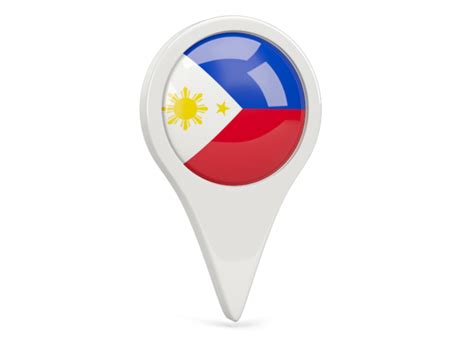 Round Pin Icon Illustration Of Flag Of Philippines