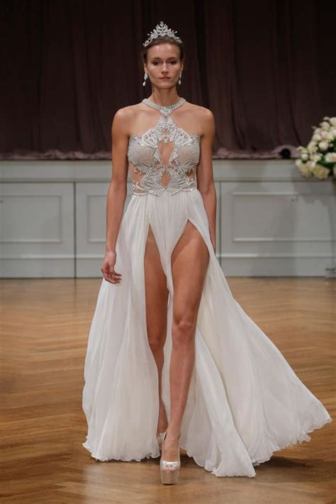 This Scandalous Wedding Dress Has A Very Naked Bedazzled Leotard Bit