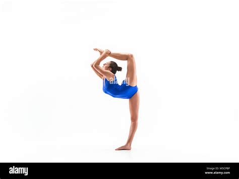 Young Beautiful Girl Doing Gymnastic Cut Out Stock Images And Pictures Alamy