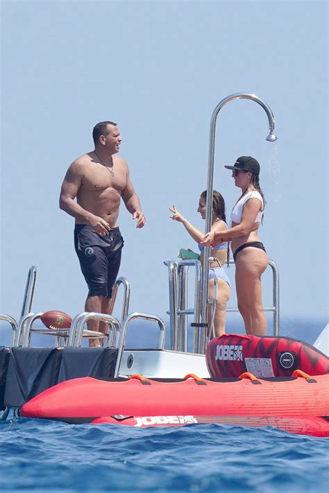 Alex Rodriguez Takes A Shirtless Shower On A Yacht See Pics