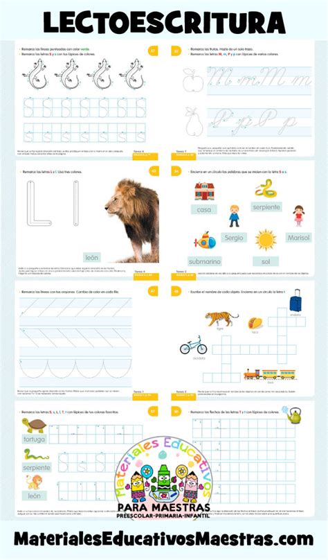 Cuaderno Lectoescritura Preescolar Materiales Educativos Para Maestras Kulturaupice