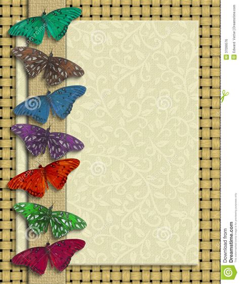 Butterfly Border Stock Illustration Illustration Of Nature 37099576