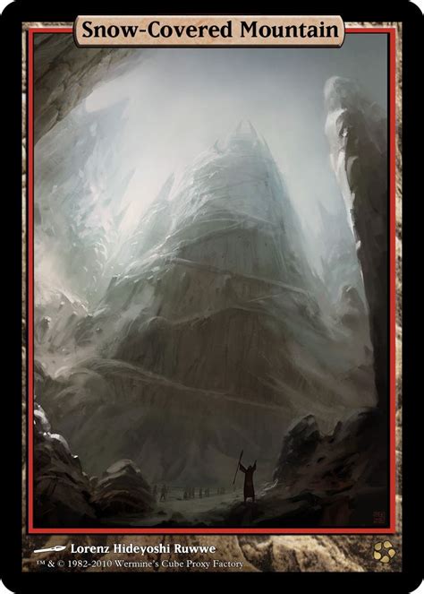 Snow Covered Mountain Mtg Altered Art Magic The Gathering Cards
