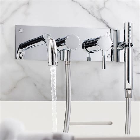 3 hole mixer bath taps cyen single handle one hole bath mixer tap brushed nickle floor mount