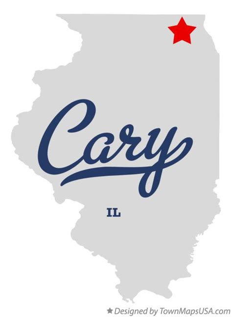 Map Of Cary Il Illinois