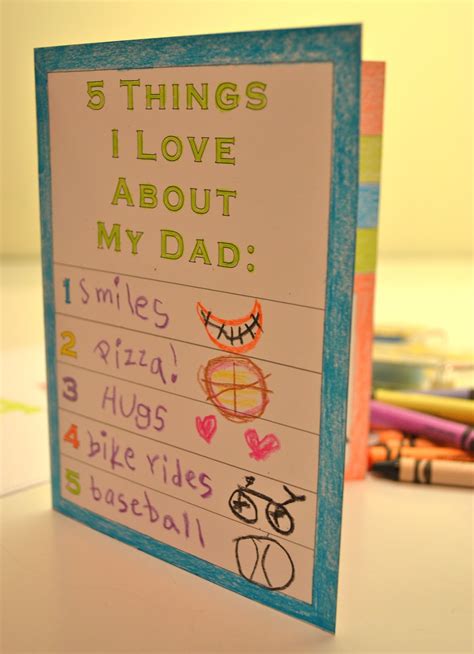 Printable Fathers Day Card T Crafts Fathers Day Activities