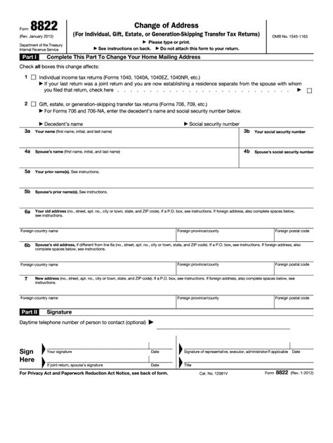 Select a category (column heading) in the drop down. IRS 8822 2012 - Fill out Tax Template Online | US Legal Forms