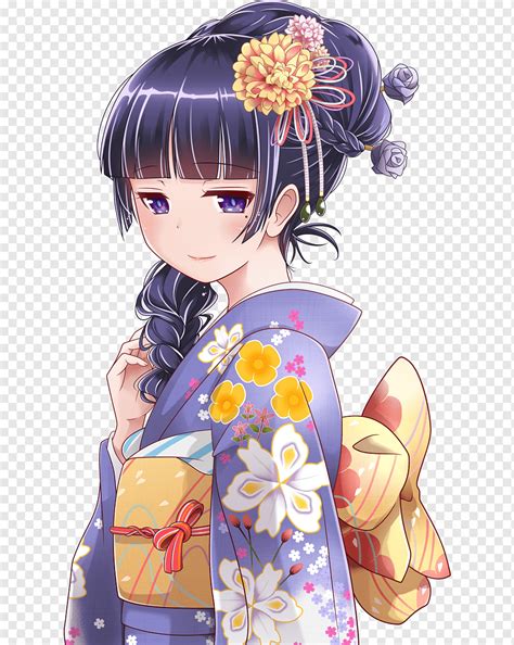 Kimono Anime Oreimo Eromanga Sensei Yukata Anime Purple Cg Artwork