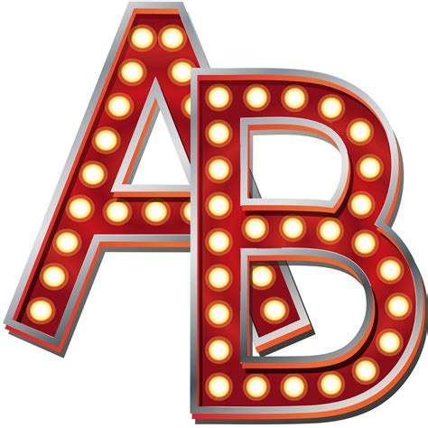 8 Marquee Lights Hollywood Broadway Style Red Alphabet Etsy
